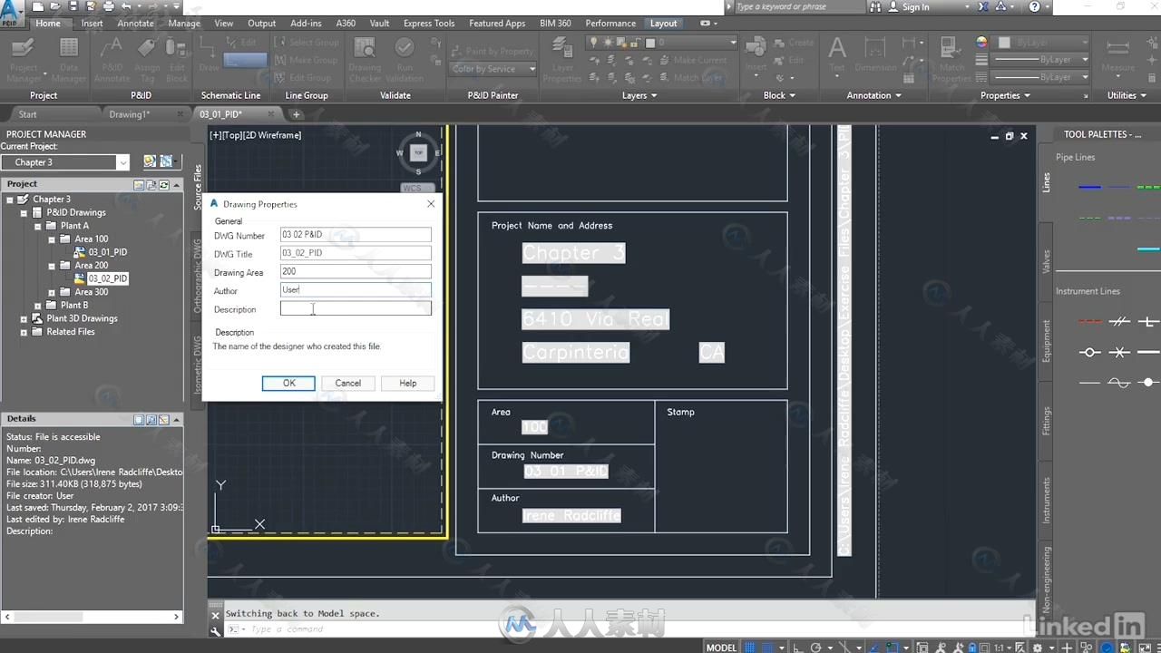 AutoCAD中P&amp;ID技术训练视频教程 AutoCAD P&amp;ID Essential Training User