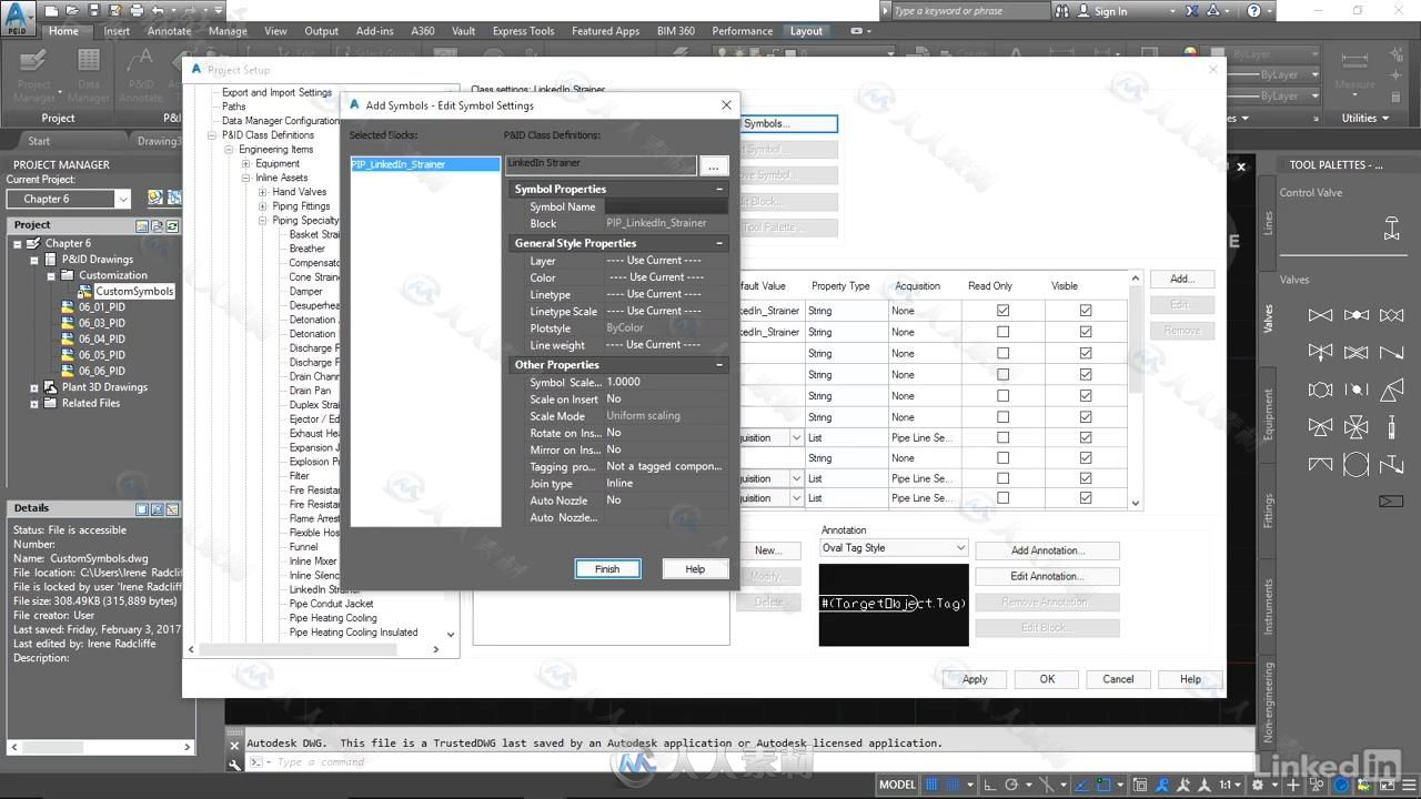 AutoCAD中P&amp;ID技术训练视频教程 AutoCAD P&amp;ID Essential Training User