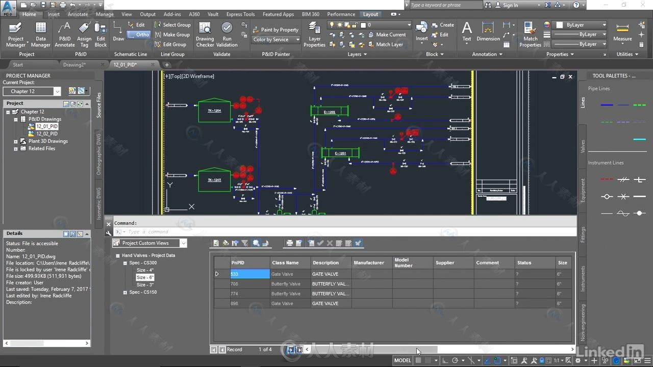 AutoCAD中P&amp;ID技术训练视频教程 AutoCAD P&amp;ID Essential Training User