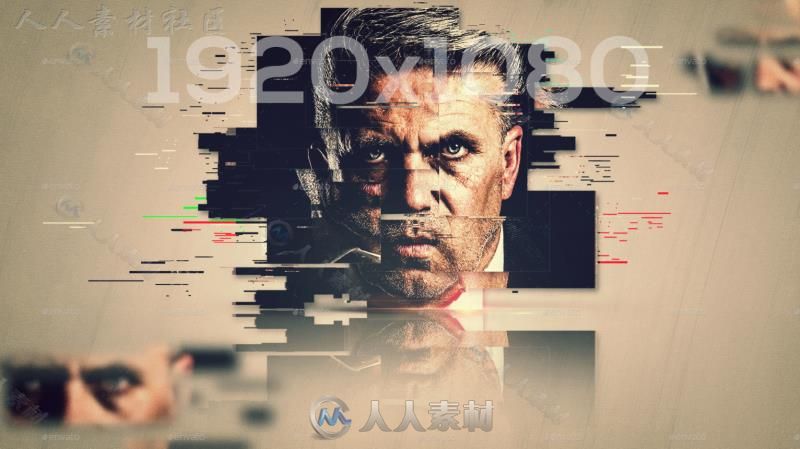 超酷时尚4K毛刺效果PS动作