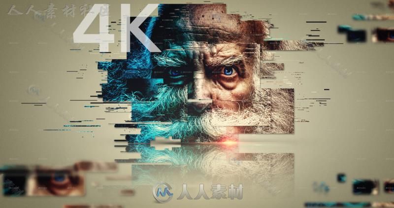 超酷时尚4K毛刺效果PS动作