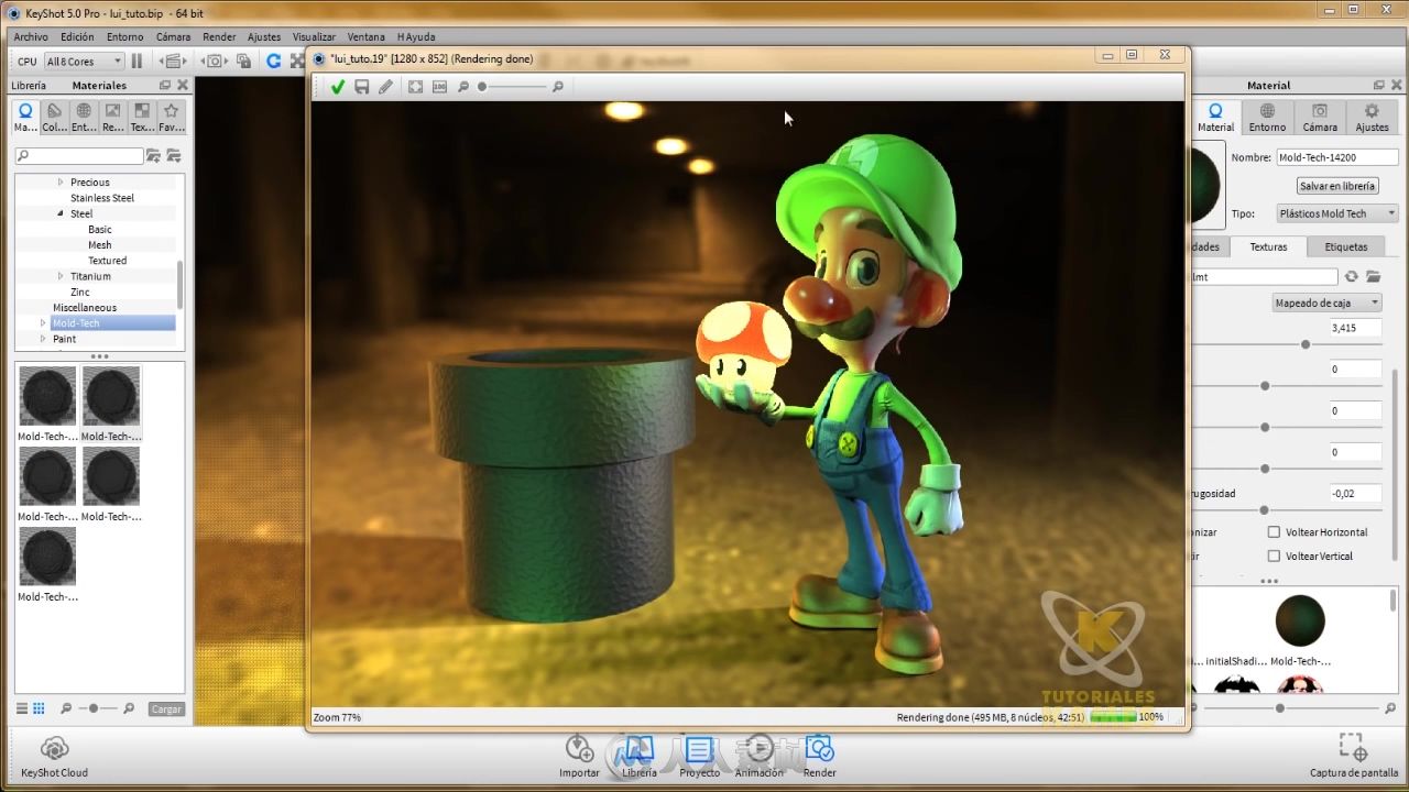 ZBrush 制作马里奥大叔加速视频SPEED MAKING OF - LUIGI