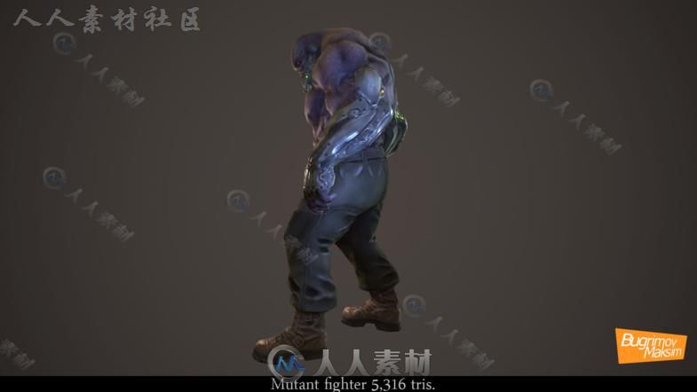 突变邪恶战士生物角色3D模型Unity游戏素材资源