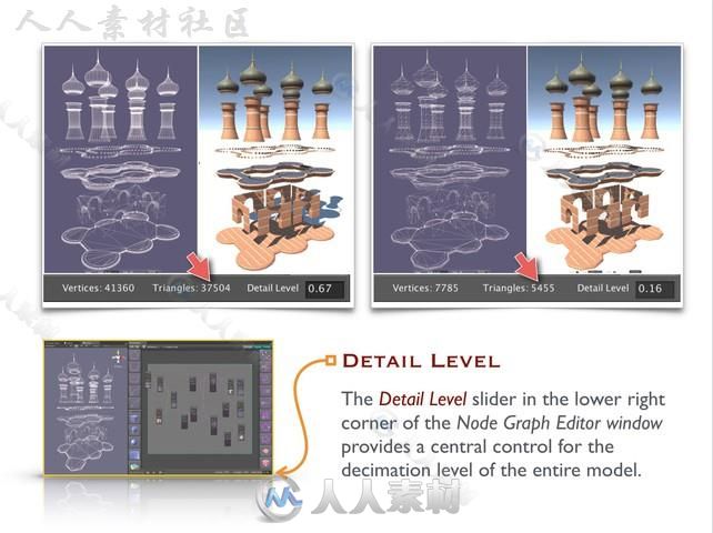 强大的基于节点的参数化建模编辑器扩充Unity游戏素材资源