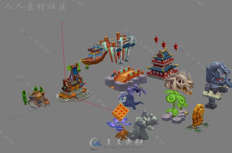 《秦时明月》全套手游人物和场景3D模型合集