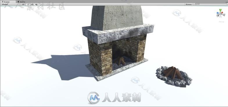 中世纪房屋的内部道具3D模型Unity游戏素材资源