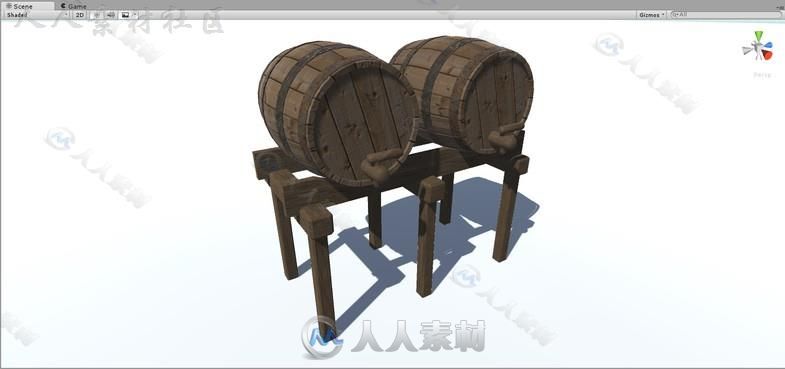 中世纪房屋的内部道具3D模型Unity游戏素材资源