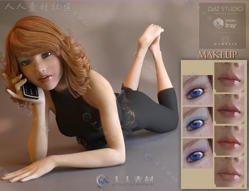 美丽女性时尚潮流服装3D模型合辑