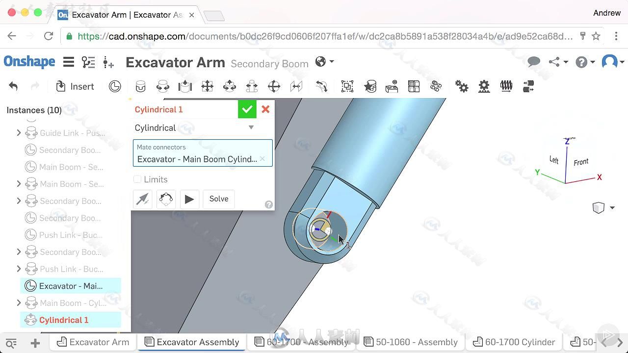 Onshape机械骨架设计训练视频教程