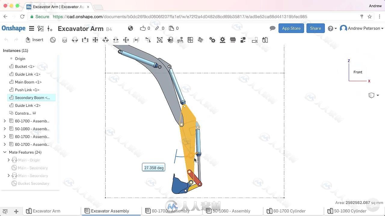 Onshape机械骨架设计训练视频教程