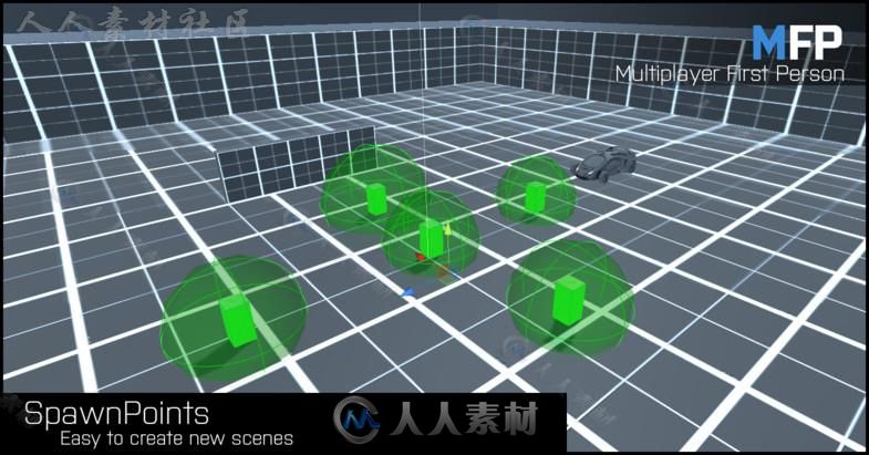 简单的Multiplayer套件第一人称网络脚本Unity游戏素材资源