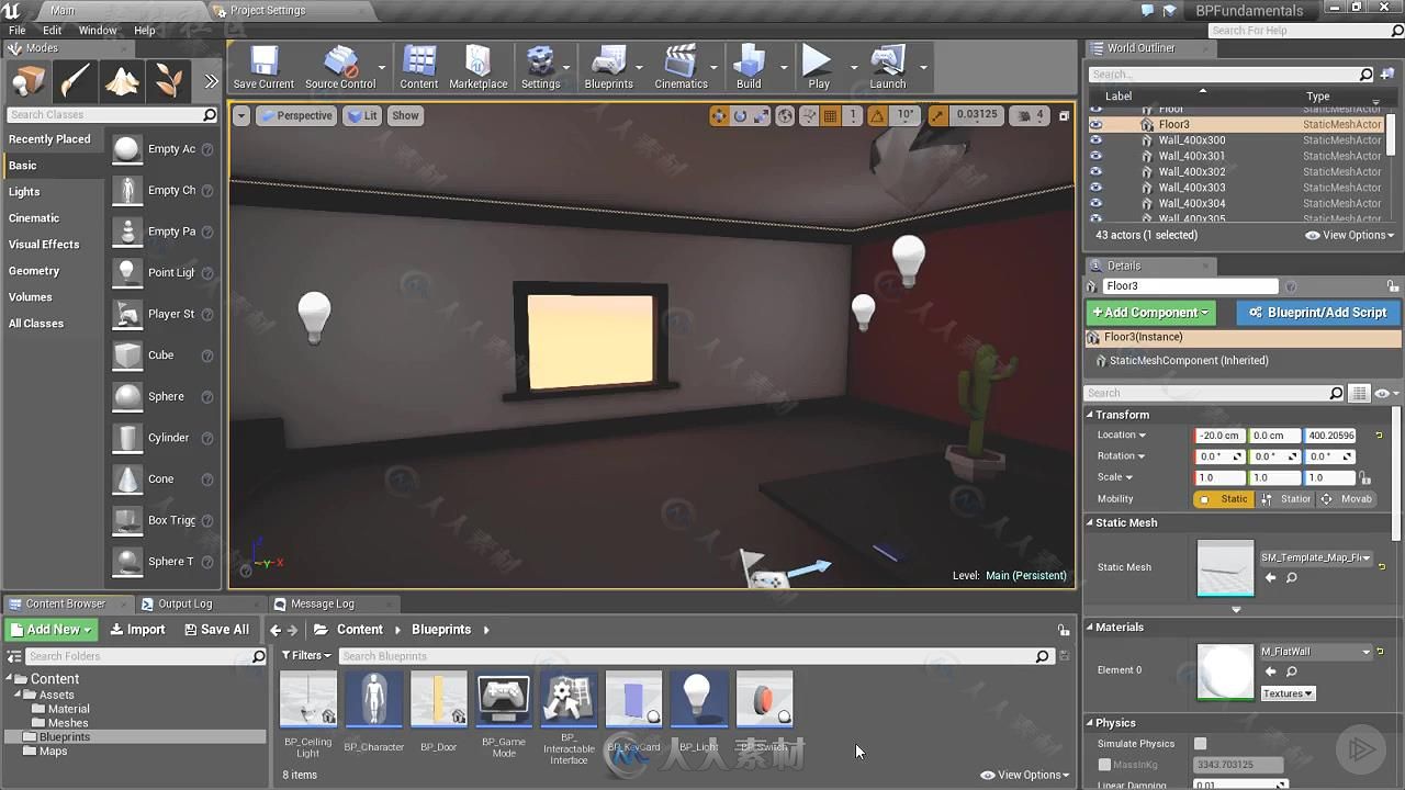 UE4游戏引擎中Blueprints技术基础训练频教程