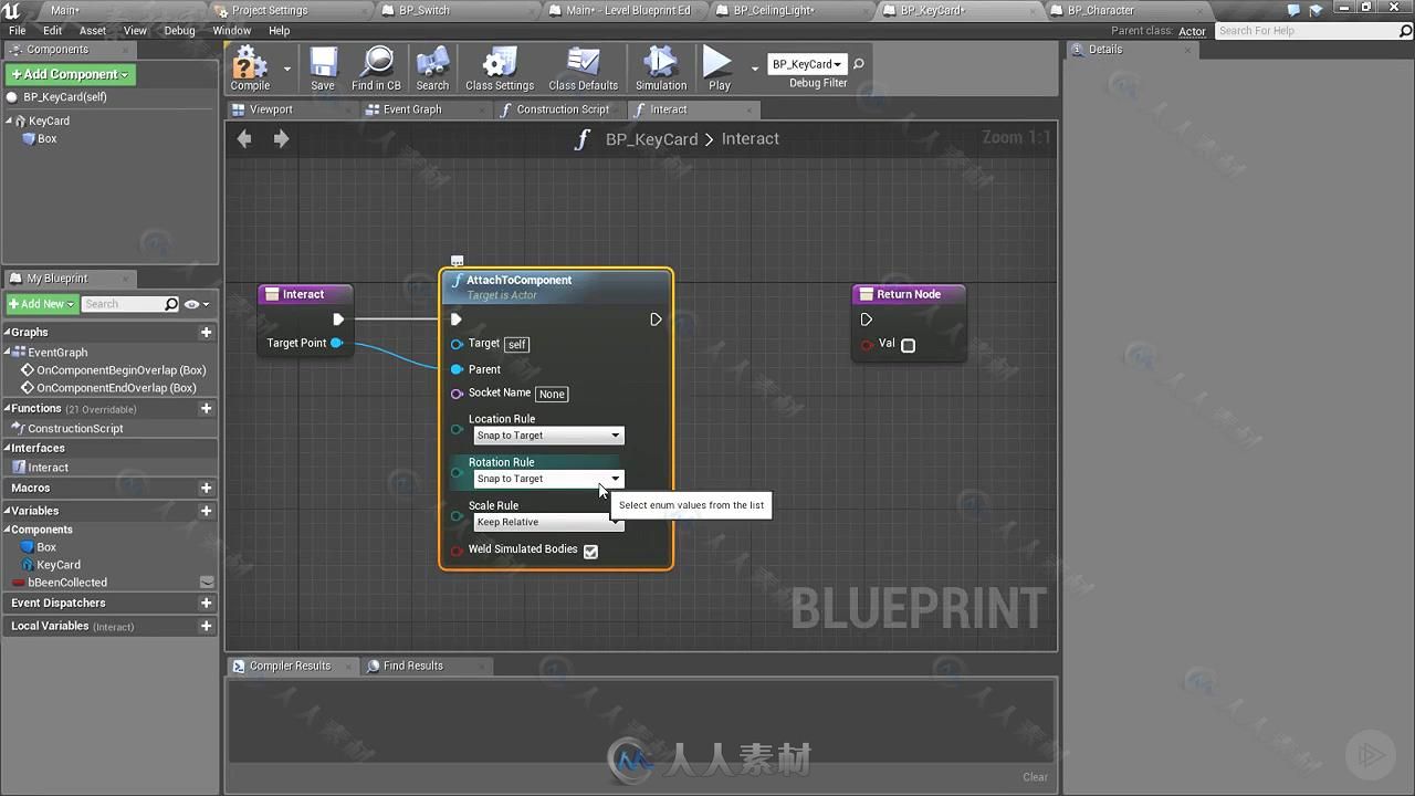 UE4游戏引擎中Blueprints技术基础训练频教程