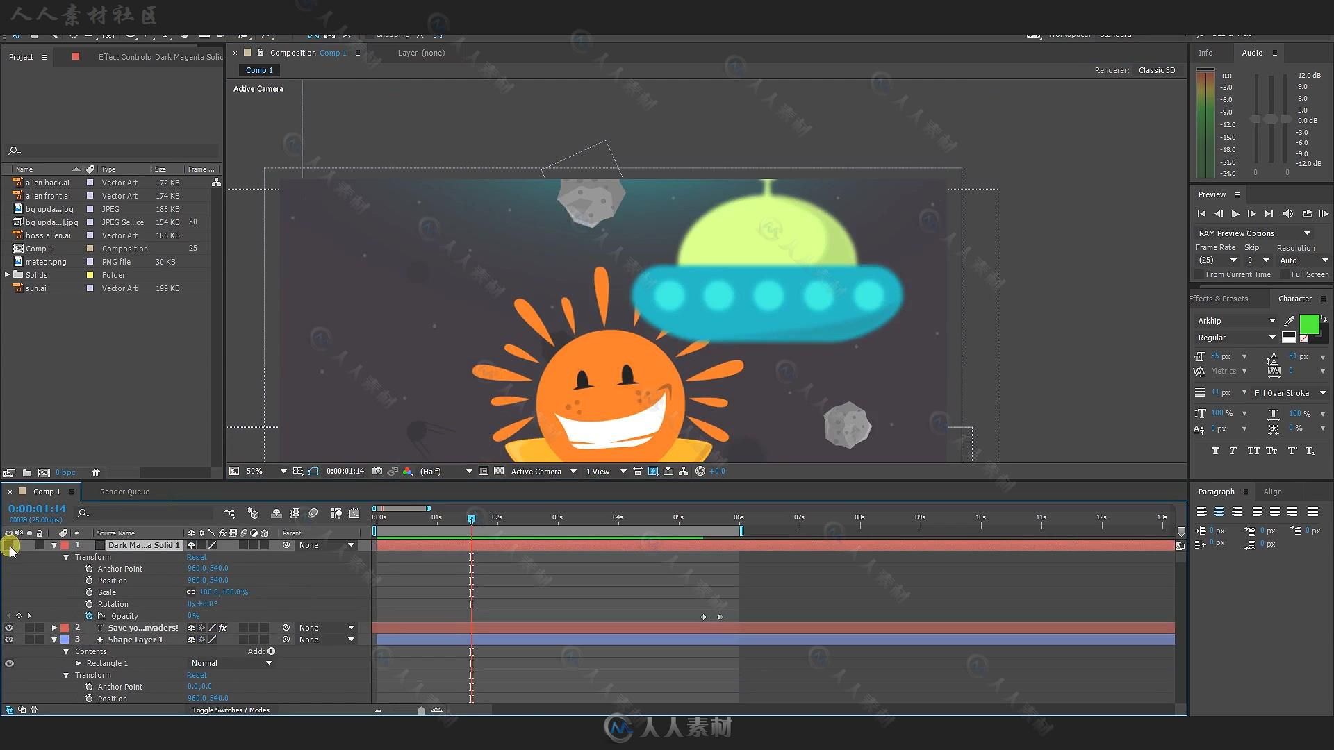 AE初学者入门训练视频教程 UDEMY AFTER EFFECTS ESSENTIALS FOR BEGINNERS