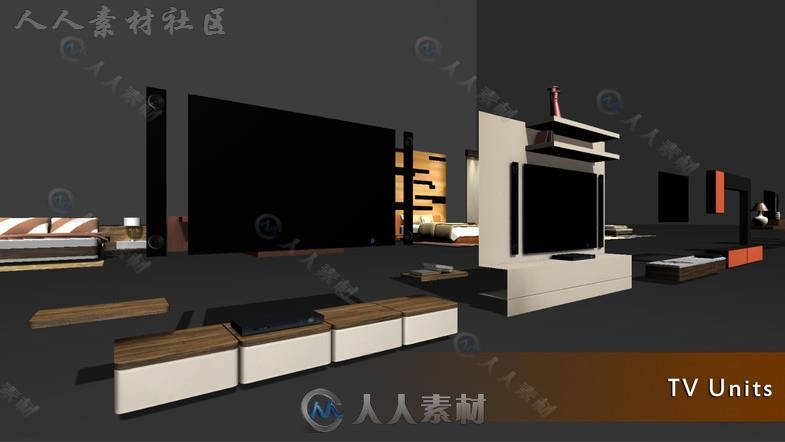 时尚的现代家具3D模型Unity游戏素材资源