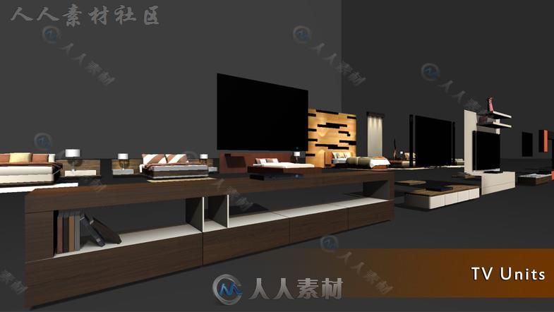 时尚的现代家具3D模型Unity游戏素材资源