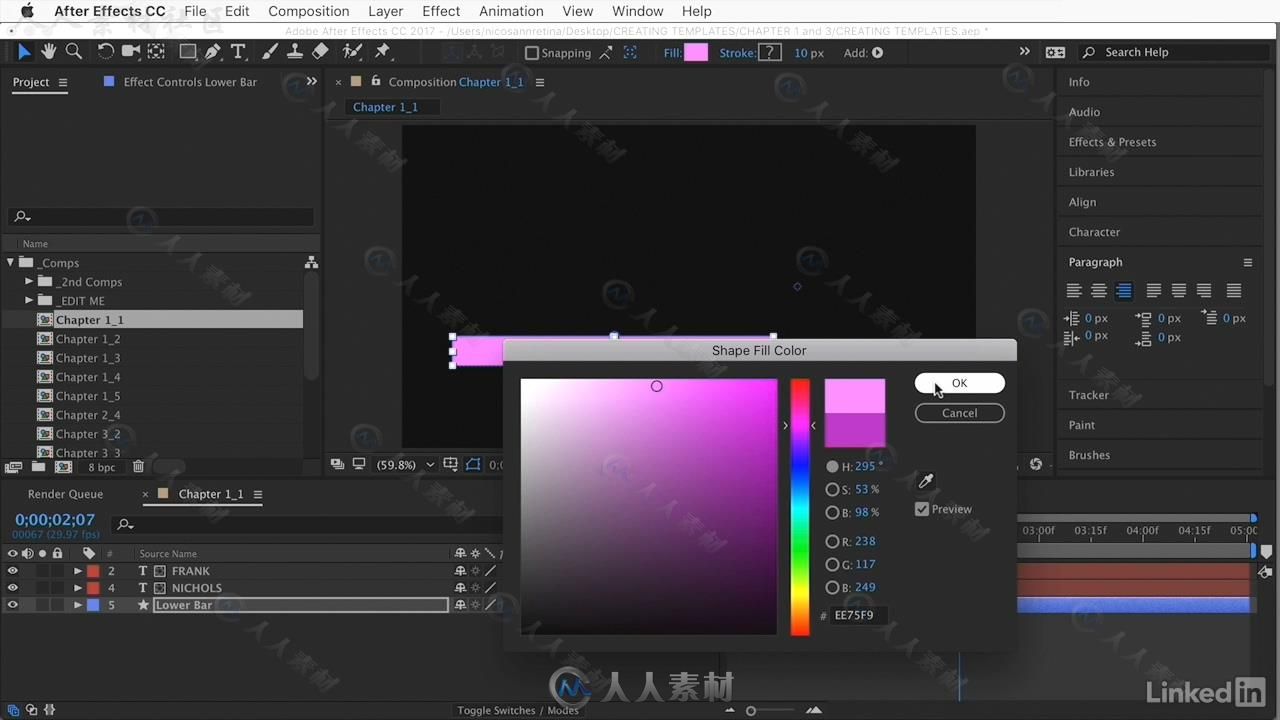 AE大师班之模板设计训练视频教程 After Effects Guru Templates for Premiere Pro