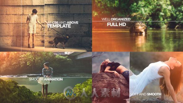 简单优雅的照片库展示幻灯片相册动画AE模板Videohive Elegant Opener Slideshow 1...