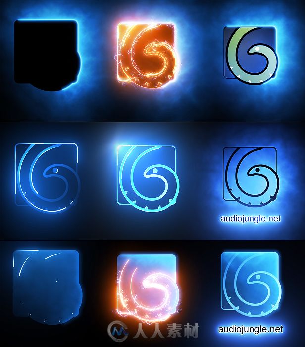 美丽的霓虹电影灯光标志LOGO演绎AE模板Videohive Cinematic Light Logo Reveal Pa...