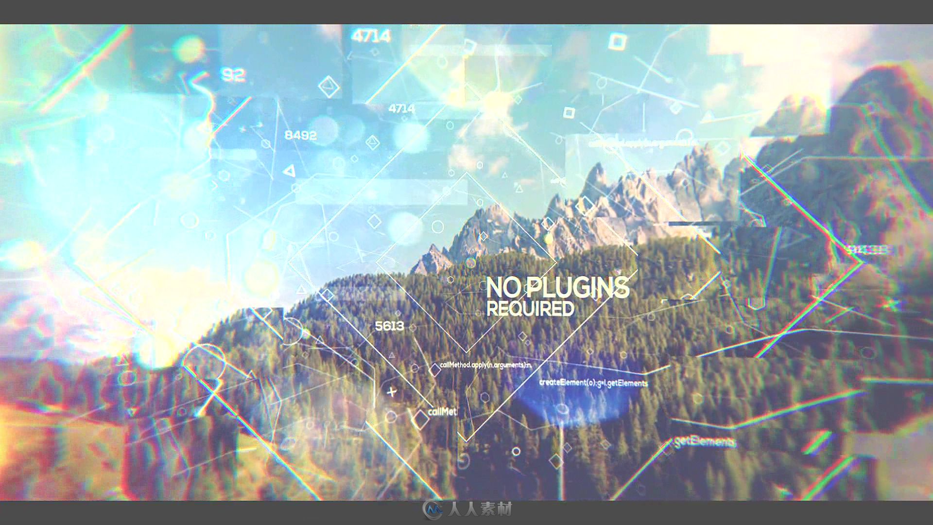 动感绚丽史诗几何视差幻灯片相册动画AE模板Videohive Epic Geometric Slideshow 1...