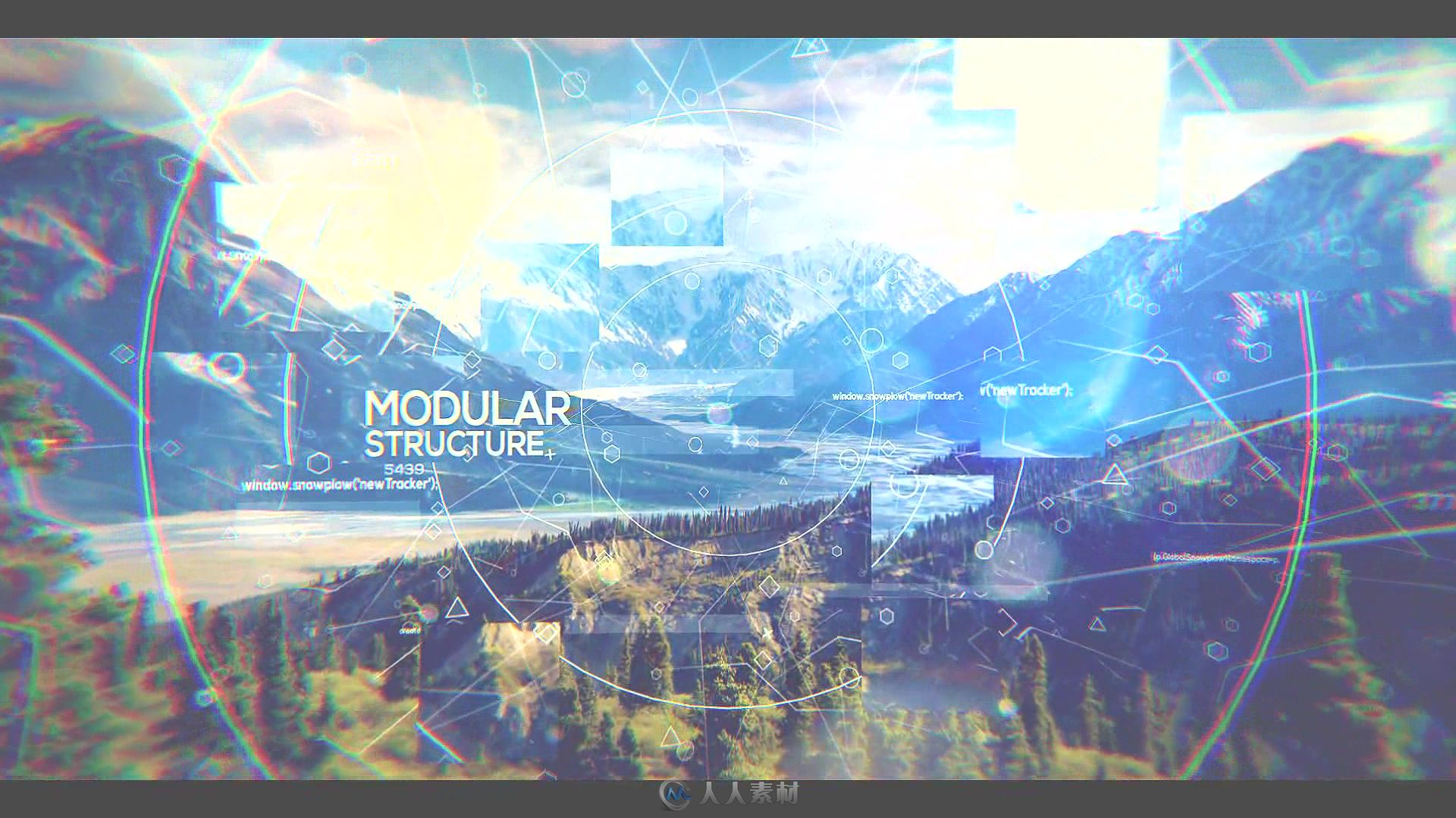 动感绚丽史诗几何视差幻灯片相册动画AE模板Videohive Epic Geometric Slideshow 1...