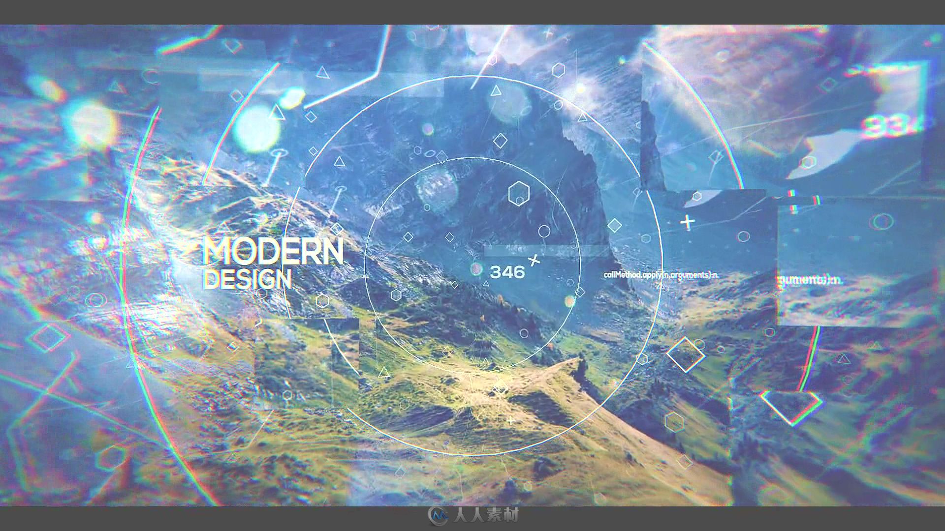 动感绚丽史诗几何视差幻灯片相册动画AE模板Videohive Epic Geometric Slideshow 1...