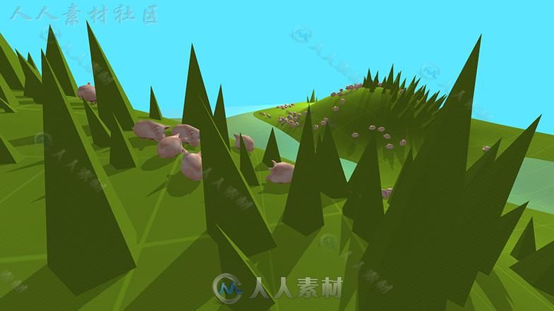 简单易用的动物漫游模拟器动物角色3D模型Unity游戏素材资源