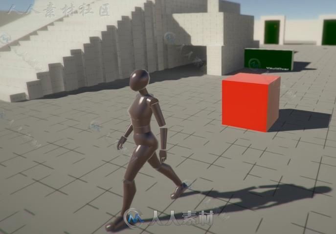 超现实的女性角色运动动画双足动作Unity游戏素材资源