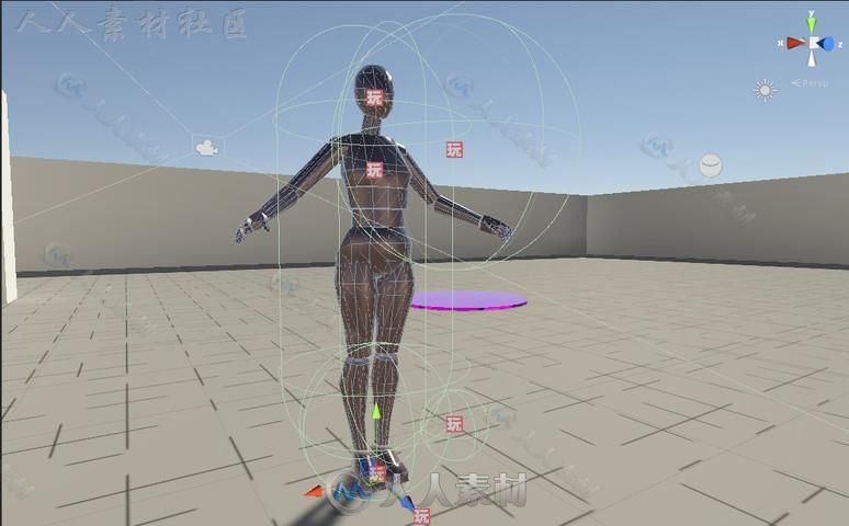 超现实的女性角色运动动画双足动作Unity游戏素材资源