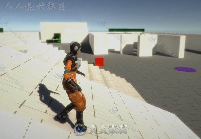 超现实的女性角色运动动画双足动作Unity游戏素材资源