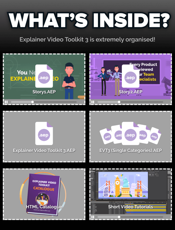 独特的卡通角色人物生活视频解说动画工具包AE模板Videohive Explainer Video Tool...