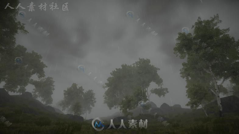 非常强大的动态白天和黑夜天气系统特效脚本Unity游戏素材资源