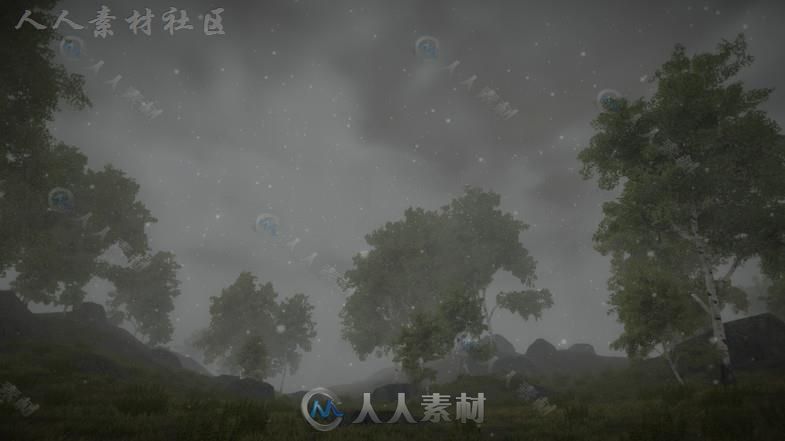 非常强大的动态白天和黑夜天气系统特效脚本Unity游戏素材资源