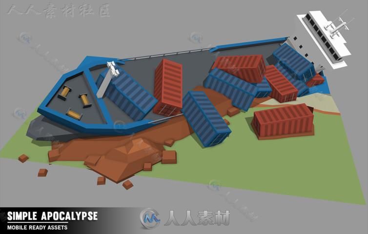 简单的卡通环境3D模型Unity游戏素材资源