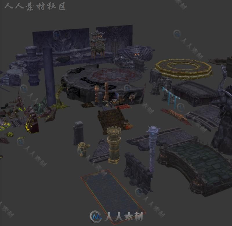 全新MMOARPG网游《藏地传奇》场景3D模型