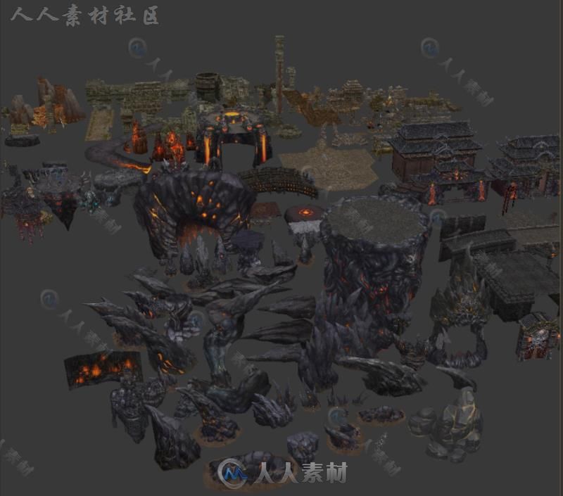 全新MMOARPG网游《藏地传奇》场景3D模型