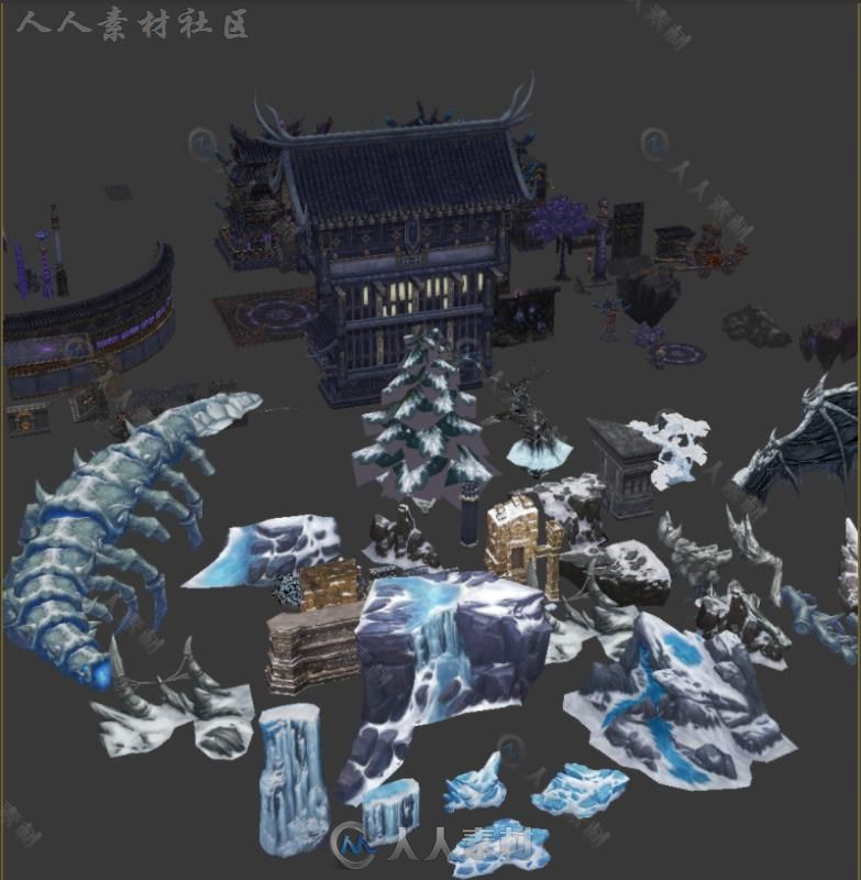 全新MMOARPG网游《藏地传奇》场景3D模型