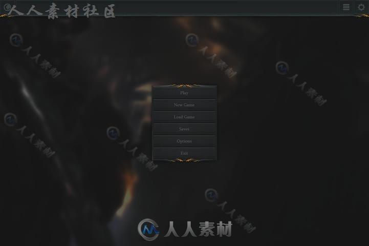 传统的RPG界面UI外皮贴图和材质Unity游戏素材资源