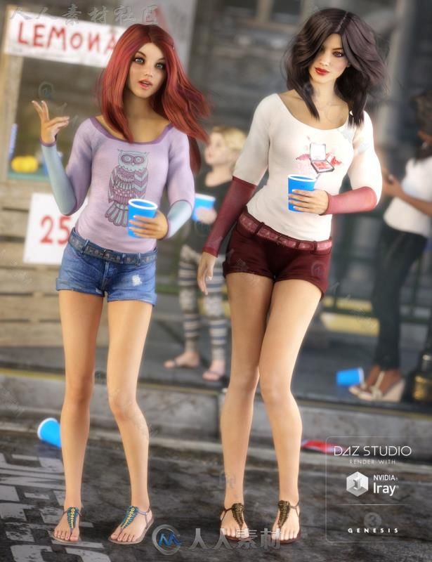 女性性感可爱清凉的夏季服装3D模型合辑