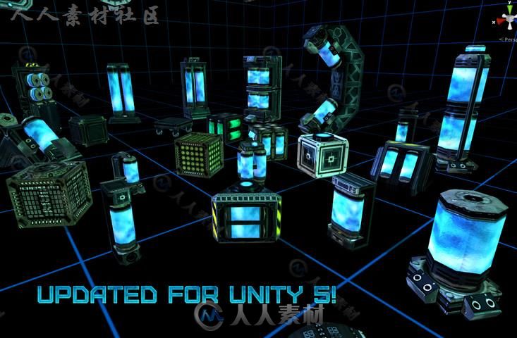 科幻电池包科幻环境3D模型Unity游戏素材资源