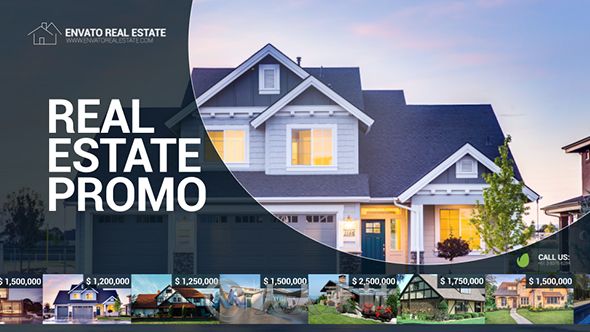 现代简单房地产促销幻灯片AE模板 Videohive Real Estate Promo 19563402