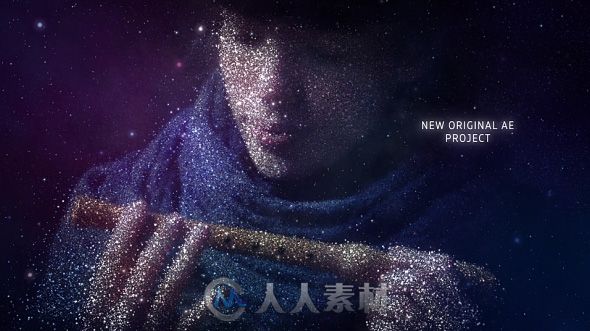 梦幻太空美丽繁星粒子组合照片显示幻灯片AE模板Videohive StarWay Space Slidesho...