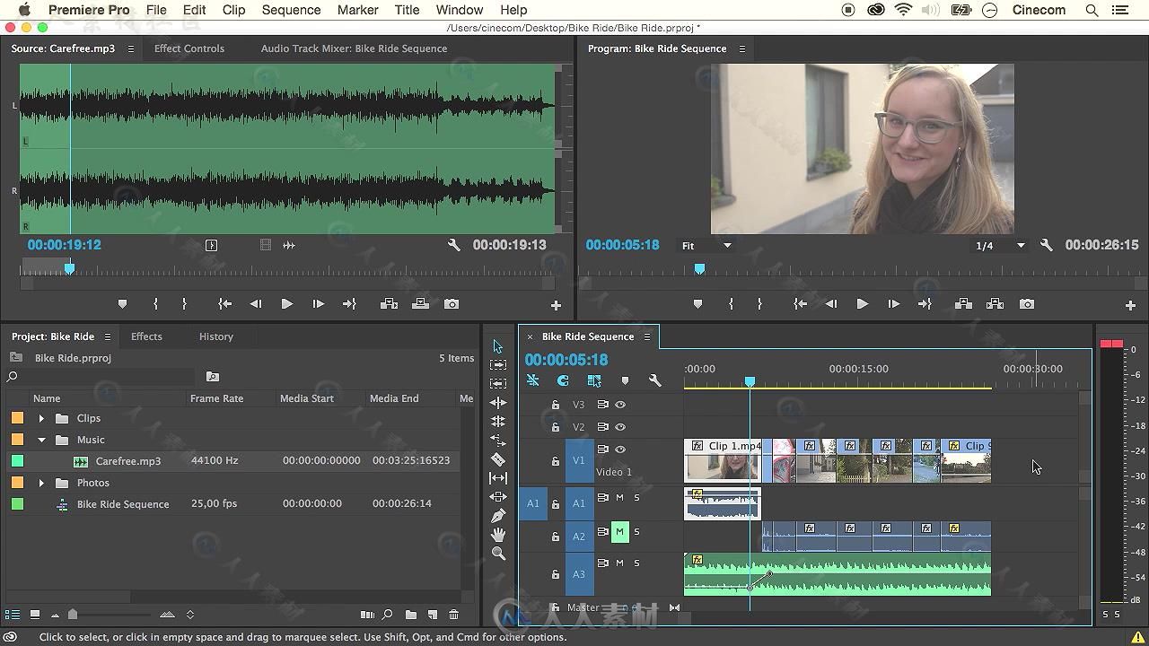 Premiere Pro CC视频编辑基础技能训练视频教程 SKILLSHARE LEARN VIDEO EDITING WI...