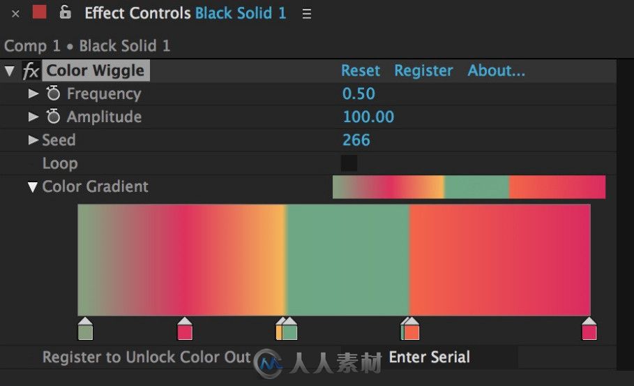 色彩随机切换渐变循环抖动AE插件 Color Wiggle v1.2.0版