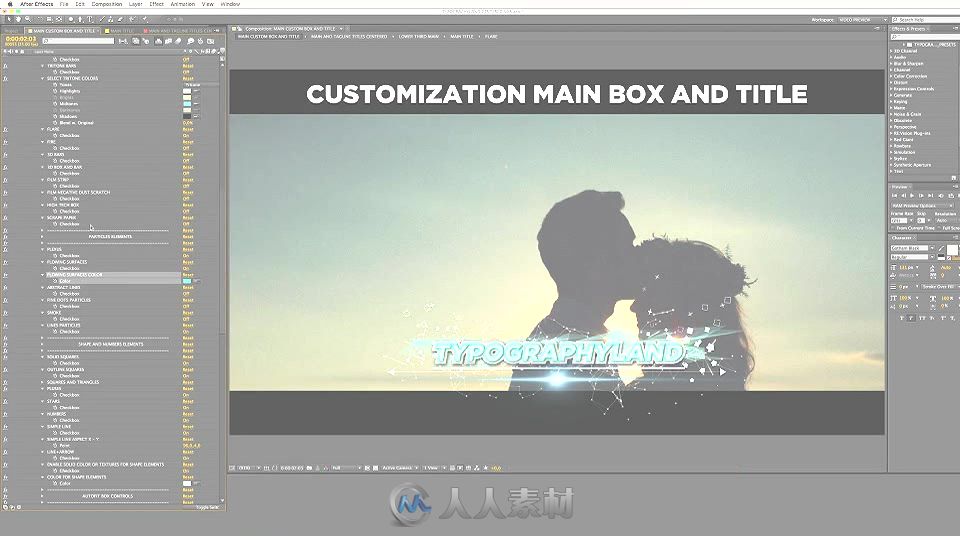 视频标题字幕排版动画设计工具包AE模板Videohive Titles Toolkit Customizer Suit...