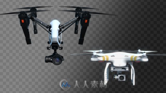 创意现代高科技无人机展示幻灯片AE模板 Videohive Quadcopters Flying Pack 19580535