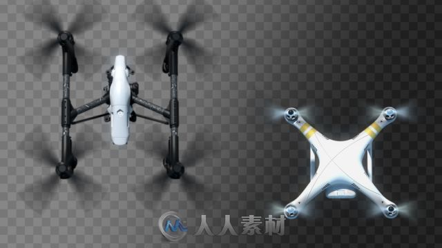 创意现代高科技无人机展示幻灯片AE模板 Videohive Quadcopters Flying Pack 19580535