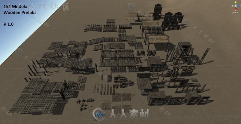 废弃的岛屿上木制的钓鱼码头风景环境3D模型Unity游戏素材资源