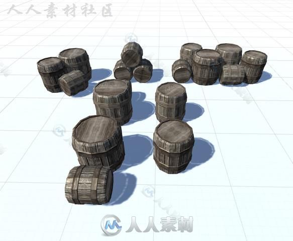 废弃的岛屿上木制的钓鱼码头风景环境3D模型Unity游戏素材资源