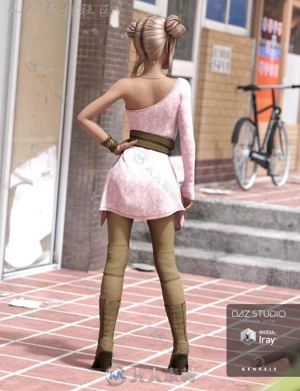 女性美丽时髦的服装3D模型合辑